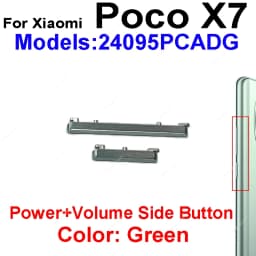For Xiaomi Poco x7 Poco x7 f7 Pro On Off Power Volume Side Button Volume Power On Off Key Side Button Flex Cable Repair Parts