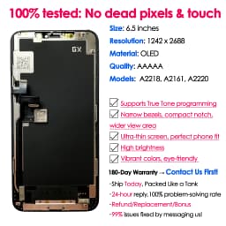 180days Warranty GX OLED For iPhone 11 Pro Max Screen Replacement Phone Mobile Display Touch Digitizer Assembly Repair Kit LCD