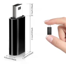 USB C to Mini USB Adapter (2/3/5 Pcs) C-Type Female Head to Mini USB Male Head Used for Mobile Phones PSP Cameras MP3 GPS R