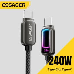 Essager 240W USB C to USB C Cable 100W PD3.1 Fast Charging for MacBook Laptop iPhone 17 16 15 pro Max iPad Samsung Type C Cable