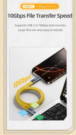 McGiLLon USB3.2 10Gbps Type C Cable USB A to Type-C 3.2 Cable Data Transfer USB C SSD Hard Disk Cable 3A 36W QC3.0 Fast Charging