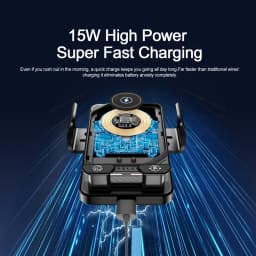 15W Universal Car Phone Wireless Charger Holder Touch 90° Rotation Mount for Samsung S25 S24 Iphone 17 16 15 14 13 12 11 Pro Max
