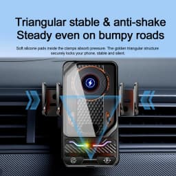15W Universal Car Phone Wireless Charger Holder Touch 90° Rotation Mount for Samsung S25 S24 Iphone 17 16 15 14 13 12 11 Pro Max