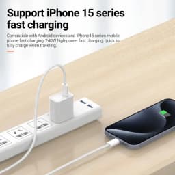PD 240W USB C to USB C Charger Cable Type C Fast Charging Cable Compatible for iPhone 15 Series for iPad Pro for MacBook Pro 2M
