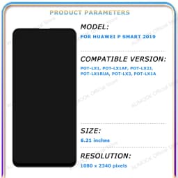 For Huawei P Smart 2019 LCD Display Touch Screen Digitizer Assembly With Frame POT-LX1 POT-LX3 LCD Screen Replace Repair Parts