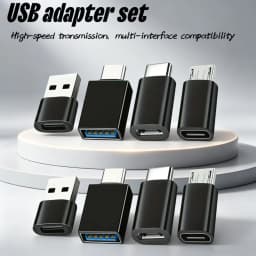 8pcs USB to USB C Adapter, USB Type C Female to USB Adapter, Micro USB to USB C Female Male Converter Connector, for Laptop Car