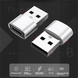 2Pcs USB Type C OTG Converter Portable USB-C Male to Female Adapter Universal Connection for MacBook Laptop Huawei Samsung