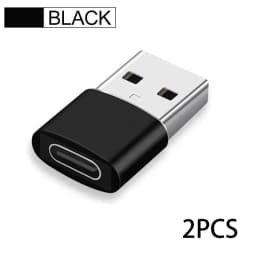 2Pcs USB Type C OTG Converter Portable USB-C Male to Female Adapter Universal Connection for MacBook Laptop Huawei Samsung