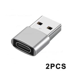 2Pcs USB Type C OTG Converter Portable USB-C Male to Female Adapter Universal Connection for MacBook Laptop Huawei Samsung