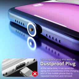 1/3/5 pcs Round Magnetic Cable Tip Micro USB Magnetic Charger Cable Plug USB Type C Magnet Cable Adapter 360 Rotate Cable Tips