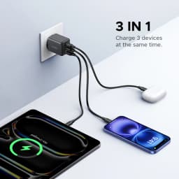 UGREEN 30W GaN Charger 3 Ports PD 3.0 USB C Charger For iPhone 18 17 16 Pro Samsung S25 Xiaomi Tablet iPad Air Pro Phone Charger