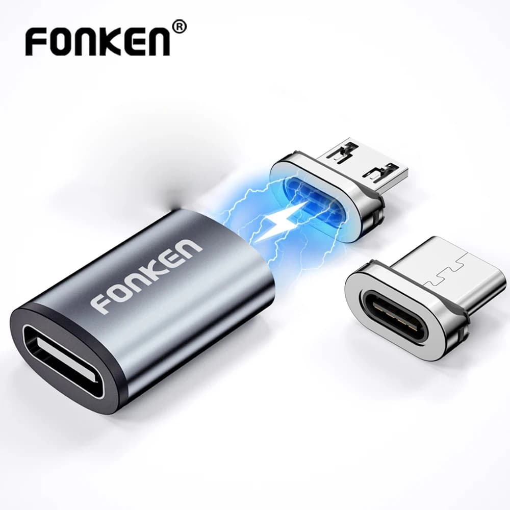 USB C Cable Magnetic Adapter Micro USB Type C Magnetic Charger Connector For Huawei Samsung Usbc 3 in 1 Charging Converter OTG