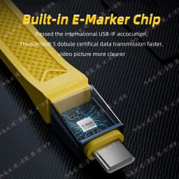 Thunderbolt 5 Full-function Data Cable USB C To USB C Fast Charging PD 240W 16K 60Hz Video Output Functional 80Gbps Transmission