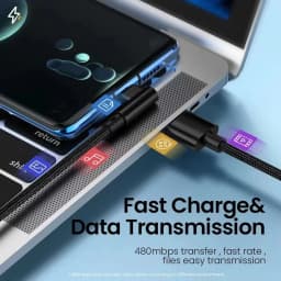 Fast Charging Cable 6A 66W Type C USB for Huawei Xiaomi 14 Redmi Honor OPPO Realme POCO 90 Degree Elbow Charger Cable for Gaming