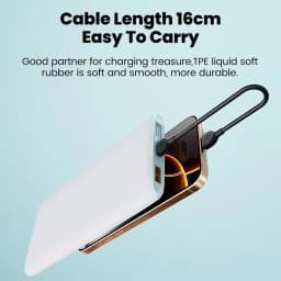 16CM Short Cable Keychain PD 60W Type C to USB C Cable Fast Charging For iPhone 15 16 Samsung Xiaomi Power Bank USB C Data Cord