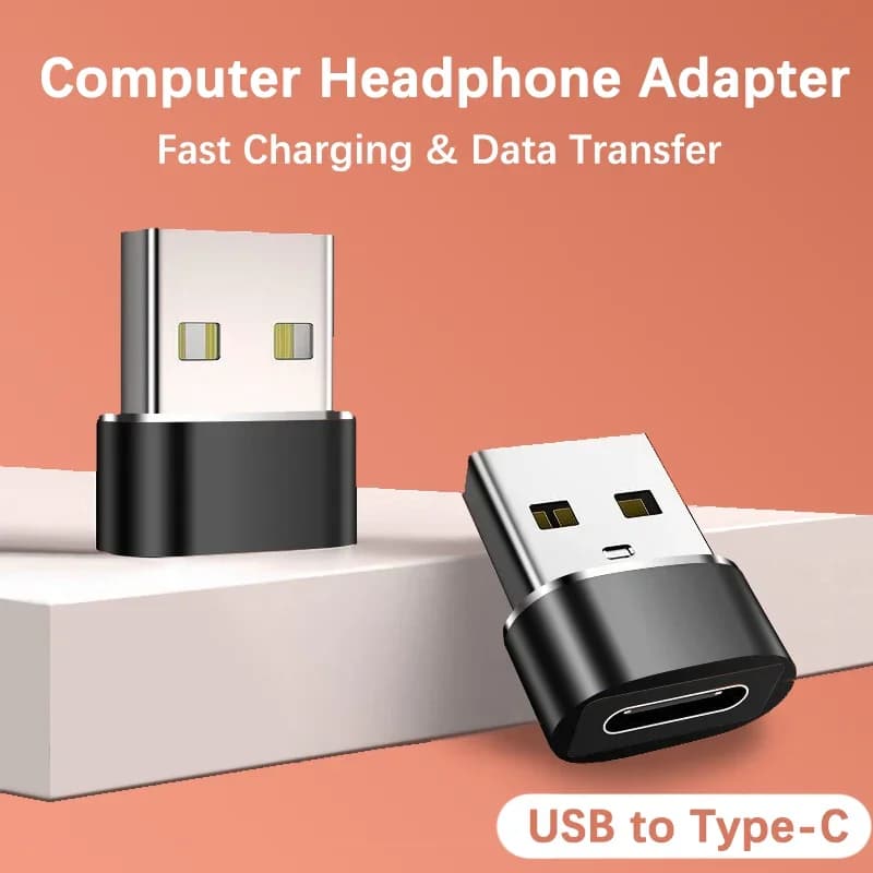 1-6PCS USB C Female to USB A Male OTG Adapter Fast Charging Data Sync Compatible with MacBook Pro Air iPad Surface Galaxy