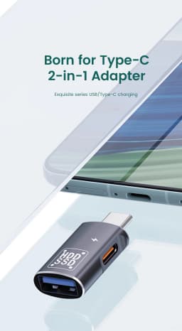 2 In1 Adapter Type C OTG Adapter USB-C Male To USB 2.0 Female Adapter For Macbook Xiaomi HUAWEI Samsung OTG Connector