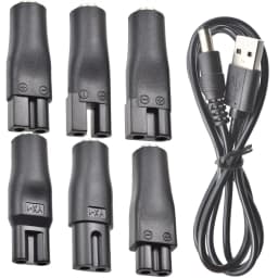 7 PCS Power Cord 5V Replacement Charger USB Adapter Suitable for Electric Hair Clippers, Beard Trimmers, Shavers, Beauty Instrum