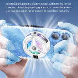 Three Gears Adjustable Mobile Phone Cooler Magnetic Suction Back Clip Semiconductor Cooling Radiator Back Clip with RGB Light