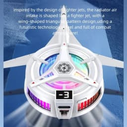 Three Gears Adjustable Mobile Phone Cooler Magnetic Suction Back Clip Semiconductor Cooling Radiator Back Clip with RGB Light