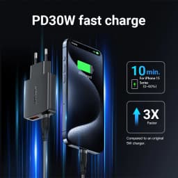 ACEFAST Ultra Thin GaN PD30W Fast Charging Phone Charger For iPhone 17/16/15 Pro Max Wall Travel Quick Charging For Samsung S23