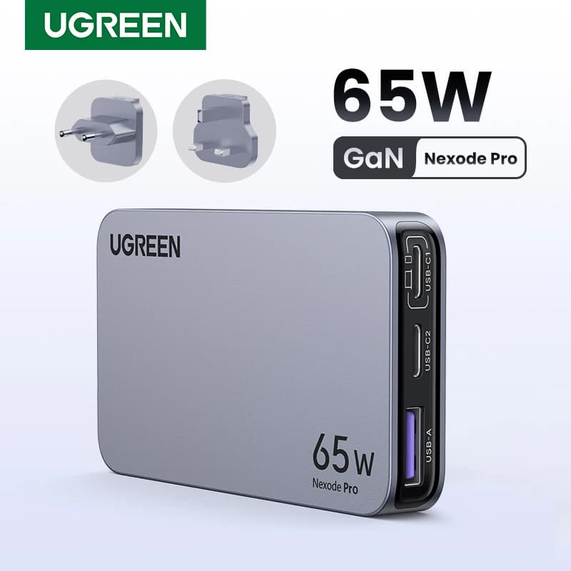 UGREEN 65W GaN Charger Quick Charge 4.0 3.0 USB C Charger For iPhone 17 16 15 Pro PD 3.0 Fast Charger For Macbook Laptop Tablet