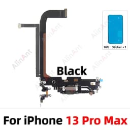 Waterproof Sticker + Flex For iPhone 13 12 11 Pro Max Plus mini Bottom USB Mic Dock Charger Connector Charging Port Flex Cable