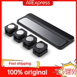 Magnetic Cable Clips Cable Smooth Adjustable Cord Holder Under Desk Cable Management & Pad Wire Keeper Cable Organizer Holder