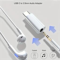Type-c To 3.5mm Jack AUX Audio Adapter For iPhone 15-17 Pro Max Type C To 3.5mm With Mic For Samsung Xiaomi Headphone Connector