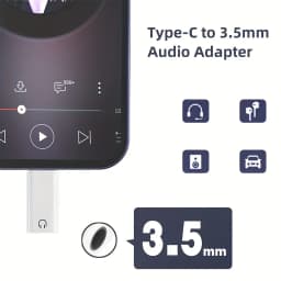 Type-c To 3.5mm Jack AUX Audio Adapter For iPhone 15-17 Pro Max Type C To 3.5mm With Mic For Samsung Xiaomi Headphone Connector