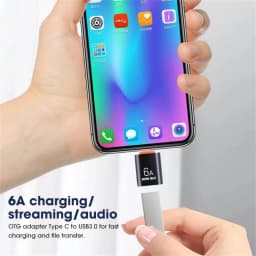 NNBILI 6A USB To Type C OTG Adapter 120W USB-C Male To Type-c Female Charger Converter for Macbook Samsung Data Transfer Adapter