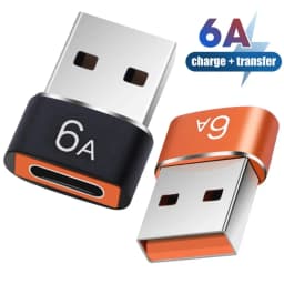 NNBILI 6A USB To Type C OTG Adapter 120W USB-C Male To Type-c Female Charger Converter for Macbook Samsung Data Transfer Adapter