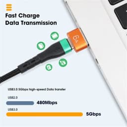 NNBILI 6A USB To Type C OTG Adapter 120W USB-C Male To Type-c Female Charger Converter for Macbook Samsung Data Transfer Adapter