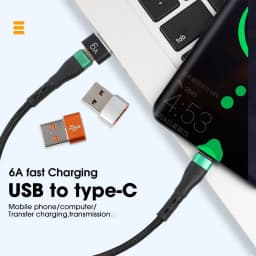 6A USB To Type-C and TypeC to USB OTG Converter USB 3.0 Adapter for Samsung Xiaomi PC MacBook Pro USB C Charging Connector