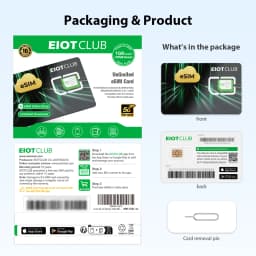 EIOTCLUB ESIM Card – Unlimited ESIM Downloads, Preset 1.1GB Data, Nine Slots Ideal for Travel and Business for Android Phones