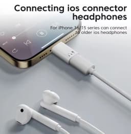 USB C To 8 Pin Adapter Type C To 8 Pin Audio Converter Headphone Earphones Converter for iPhone 15/16 iPad MacBook Type C Phon
