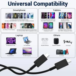5A 45W PD USB-C Super Fast Charging Type-C Cable For Samsung S21 S22 FE S23 S24 Plus S25 Ultra A14 A15 A33 A34 A53 A54 A55 A71