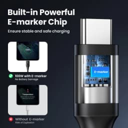 UGREEN USB C to USB C Cable PD100W for iPhone 17 16 15 MacBook for Samsung Galaxy S25 5A E-marker Chip Fast Charging Type C Cord
