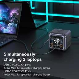 1200W GaN USB Type C Charger 140W 100W PD3.1 PPS QC4.0 Fast Charging Station For MacBook Laptop iPad Tablet iPhone 17 16 Samsung