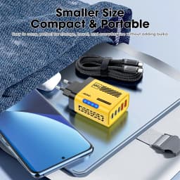 5 Port GaN USB C Charger 240W PD Fast Charger Phone Adapter Wall Charger For iPhone Samsung Xiaomi Huawei Fast Charging Plug