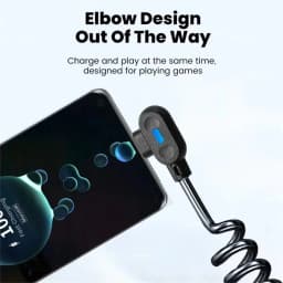 6A Fast Charging Short Spring Data Cable USB Type C Elbow Quick Charge Wire for Samsung Huawei Xiaomi Phone Charger Sync Cord