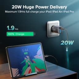 QOOVI GaN 20W Usb Type C Charger Mini Quick Charge Wall Adapter Fast Charging Charger For iPhone 16 14 Pro Max 11 X 8 Plus iPad