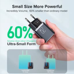 QOOVI GaN 20W Usb Type C Charger Mini Quick Charge Wall Adapter Fast Charging Charger For iPhone 16 14 Pro Max 11 X 8 Plus iPad