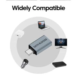 USB Data Blocker USB Charging Adapter No Data Syncing Quick Charging USB/Type-C Data Blocker Notebook Phone Data Shielding