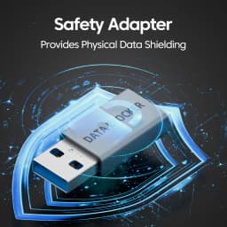 USB Data Blocker USB Charging Adapter No Data Syncing Quick Charging USB/Type-C Data Blocker Notebook Phone Data Shielding