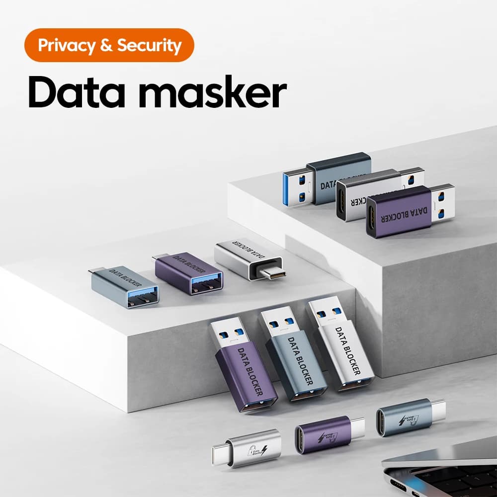 USB Data Blocker USB Charging Adapter No Data Syncing Quick Charging USB/Type-C Data Blocker Notebook Phone Data Shielding