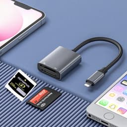 MS XD Memory Card Reader 2 in 1 USB Type-C or Lightning to XD MS Card Reader Adapter for Memory Sticks iPhone 16 15 Samsung Etc