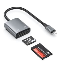 MS XD Memory Card Reader 2 in 1 USB Type-C or Lightning to XD MS Card Reader Adapter for Memory Sticks iPhone 16 15 Samsung Etc