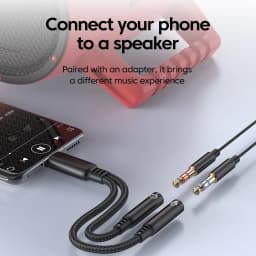 OLAF Type-C to Dual 3.5mm Jack Microphone Listening DAC USB C Audio Adapter 3.5mm Aux Female For iPhone 16 15 Samsung Converter