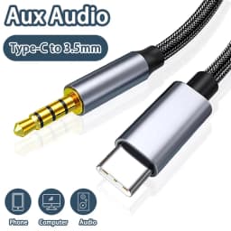 High Quality USB Type C to 3.5mm Aux Audio Cable For iPhone 16 15 Pro Max Samsung S24 Car Headphone Speaker 3.5 Jack Aux Cord